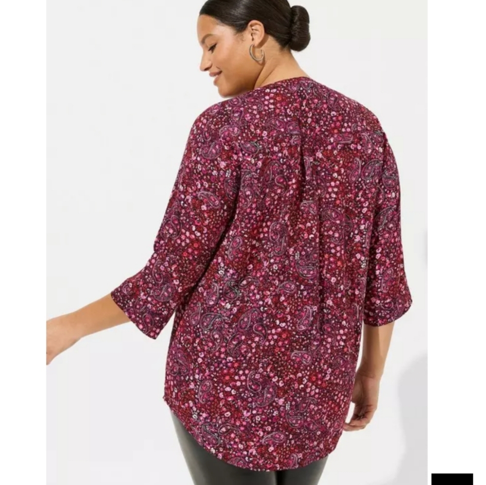 Torrid Paisley Harper Tunic Blouse - Picture 3 of 7